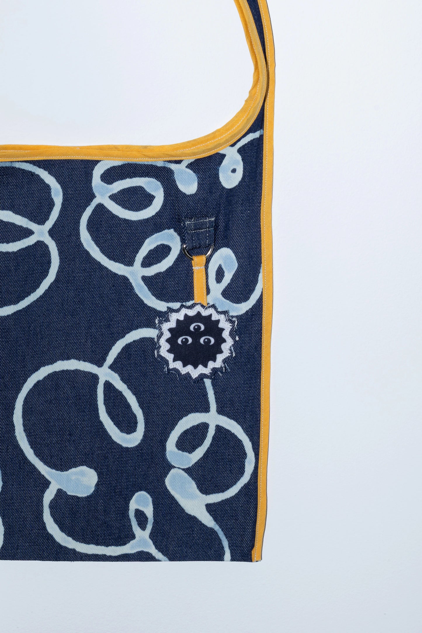 Denim bleach tote bags sol